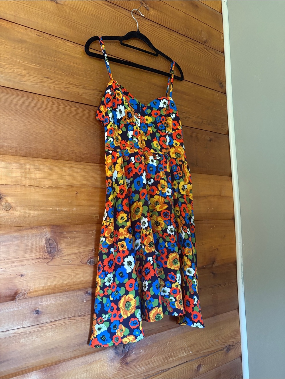 SHEIN V Neck Large Floral Dress